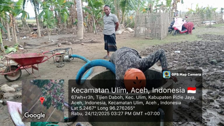 Progres PKM USK Bidang Sanitasi: 379 Sumur Berhasil Dibersihkan di Bireuen dan Pidie Jaya