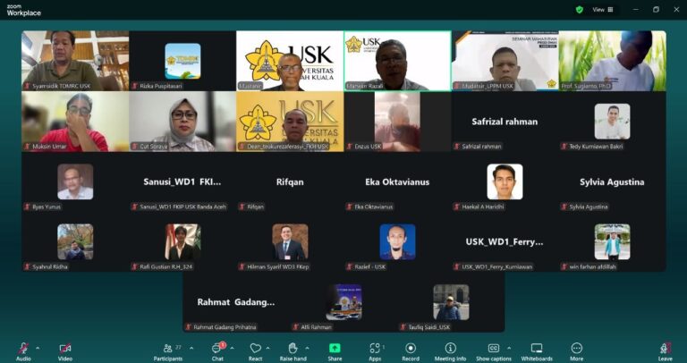 USK Gelar Rapat Koordinasi Satgas Bencana Senyar USK: Fokus pada Percepatan Bantuan, Pendataan Warga Kampus Terdampak, dan Penguatan Distribusi Medis-Logistik