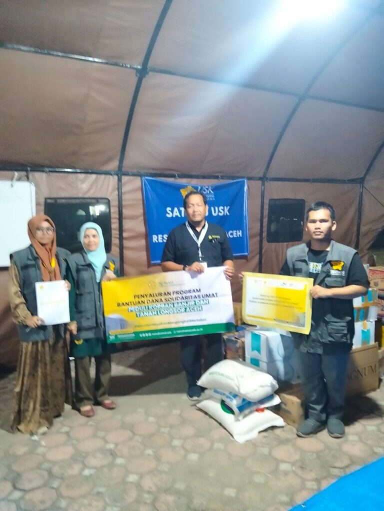 Rumah Amal Salurkan Bantuan Logistik dan Sandang ke Posko Satgas USK untuk Menunjang Operasional Respons Bencana di Wilayah Bireuen