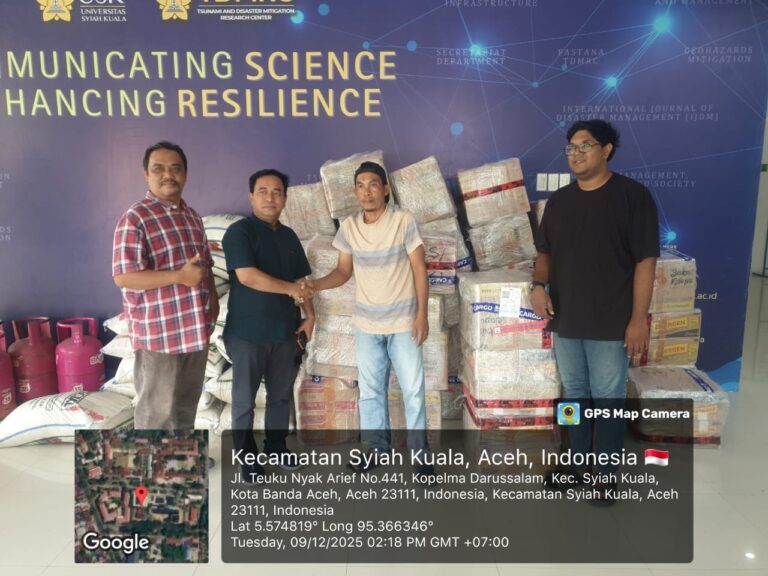 Satgas Usk Terima Bantuan Logistik Dari Setditjen Kemendiktisaintek Untuk Dukung Respons Bencana Di Aceh