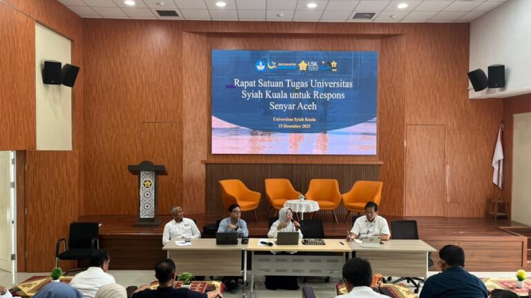 Rapat Koordinasi Tim USK Respons Badai Senyar Aceh Soroti Tantangan Berat Pemulihan dan Pentingnya Kolaborasi