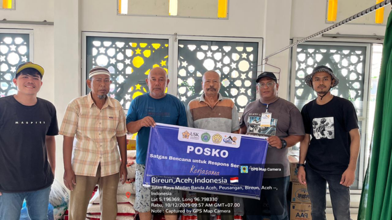 Satgas USK Bersama Al Muslim dan Politeknik Salurkan Bantuan ke Gampong Pante Gajah, Peusangan, Bireuen