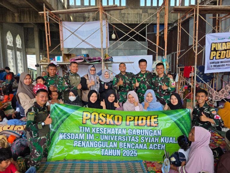 Tim Medis Satgas USK Gelar Trauma Healing dan Layanan Kesehatan Terpadu di Pidie Jaya
