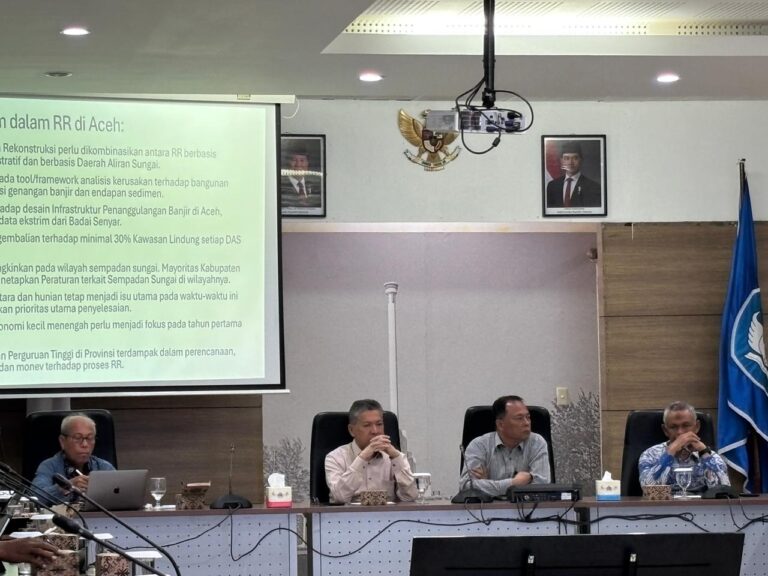Rapat Koordinasi Satgas USK Tegaskan Peran Kampus dalam Rehabilitasi dan Rekonstruksi Aceh Pascabencana